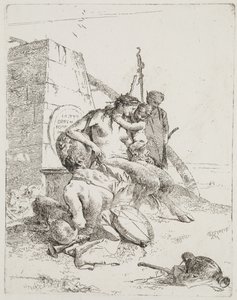 Satyrfamilie mit dem Obelisken, Venedig, c.1765 von Giovanni Battista Tiepolo