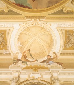 Detail der Fresken an der Decke des Ballsaals, Villa Pisani, Stra, Venedig