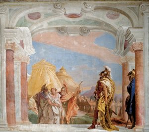 Eurybates und Talthybius führen Briseis zu Agamemnon
