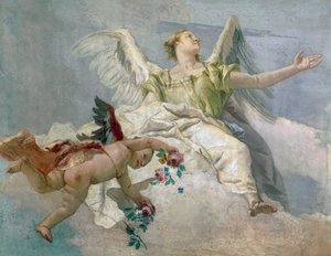 Herrlichkeit der Engel, Fresko, Detail, Oratorium der Reinheit, Udine