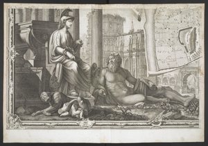 Figuren und Skulpturen, aus Nuova Pianta di Roma, data in luce de G. Nolli