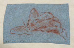 Studie einer linken Hand, ca. 1750-1754