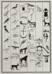 Zeichnungen der Dekorationen aus dem Grab des Pharao Psammetich I., reproduziert 1817 von Giovanni Battista Belzoni, im British Museum, London