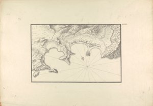 Topographische Karte von Halikarnassos an seinem Hafen