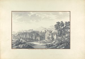 Ansicht der Ruinen der Bäder in Hadrians Villa in Tivoli