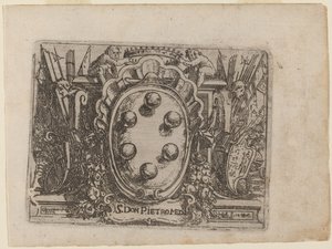 Widmung an Don Pietro Medici aus "Bizzarie di varie Figure" von Giovanni Battista Bracelli