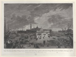 Nächtliche Ansicht der Prozession am Heiligabend des Dogen und des venezianischen Senats nach San G..., 1763
