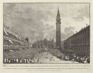 Der Doge wird über die Piazza San Marco getragen, 1763-1766