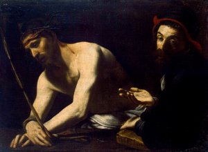 Christus und Kaiphas, 1615-1620 von Giovanni Battista Caracciolo