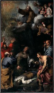 Wunder des Heiligen Bernardino von Siena von Giovanni Battista Carlone