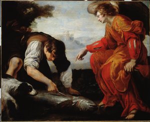 Tobias trifft den Erzengel Raphael von Giovanni Battista Carlone