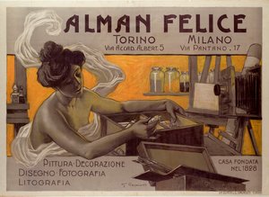 Werbeplakat für Alman Felice, Torino - Milano, Italien von Giovanni Battista Carpanetto