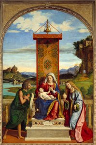 Die Jungfrau mit einem Kind zwischen Johannes dem Täufer und Maria Magdalena