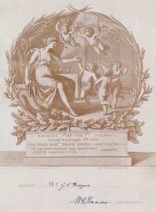 Einladung zu einem Bankett in der Guildhall, London, am 9. November 1900 von Giovanni Battista Cipriani