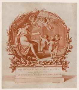 Einladung zum Abendessen im Mansion House, London, am 28. März 1796 von Giovanni Battista Cipriani
