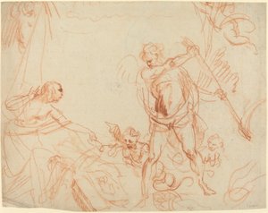 Mythologische Komposition mit Chronos und Harpyien von Giovanni Battista Cipriani