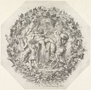 Bacchanal mit betrunkenem Silenus von Giovanni Battista Costantini