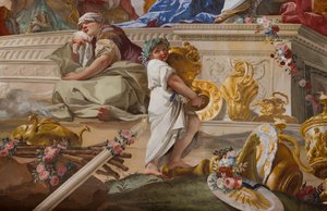 Das Opfer der Iphigenie (Sacrificio di Ifigenia), (Detail) von Giovanni Battista Crosato