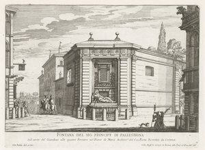 Dianafontein van de Quattro Fontane te Rome von Giovanni Battista Falda