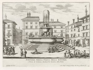 Fontana del Pantheon auf der Piazza della Rotonda in Rom von Giovanni Battista Falda