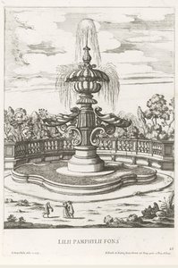 Fontäne in den Gärten der Villa Doria Pamphilj in Rom (Le fontane ne palazzi e ne giardini di Roma) von Giovanni Battista Falda