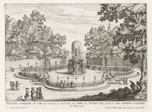 Brunnen in den Gärten der Villa Torlonia in Frascati
