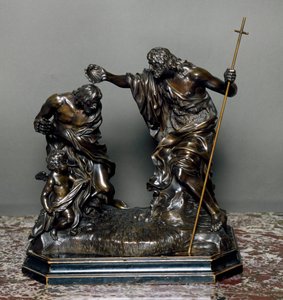Die Taufe Jesu. Bronzeskulptur von Giovanni Battista Foggini