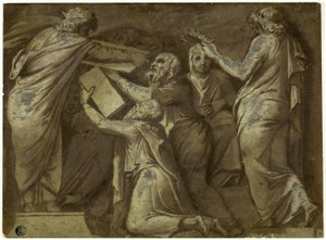 Numa Pompilius gibt den Römern die Gesetze von Giovanni Battista Galestruzzi