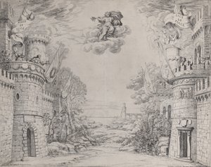 Szene aus Il Triompho della Pieta, 1640-69 von Giovanni Battista Galestruzzi