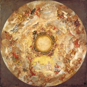 Die heilige Agnes wird in den Himmel aufgenommen von Giovanni Battista Gaulli