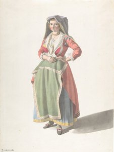 Junge Frau in traditioneller neapolitanischer Tracht