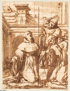 Eine Szene aus dem Leben des heiligen Nikolaus von Tolentino