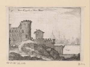 Bauwerke in Rom, nahe der Porta del Popolo von Giovanni Battista Mercati