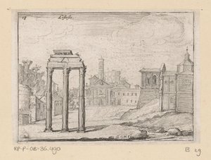 Ansicht des Forum Romanum in Rom von Giovanni Battista Mercati