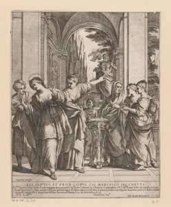 Heilige Viviane weigert sich, den heidnischen Göttern zu opfern von Giovanni Battista Mercati