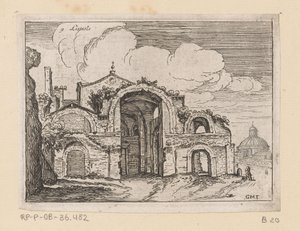 Reste der Thermen des Diokletian in Rom von Giovanni Battista Mercati