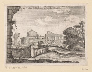 Reste eines Amphitheaters bei San Stefano Rotondo in Rom (Gezichten op Rome) von Giovanni Battista Mercati