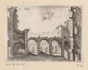 Reste des Kolosseums in Rom von Giovanni Battista Mercati