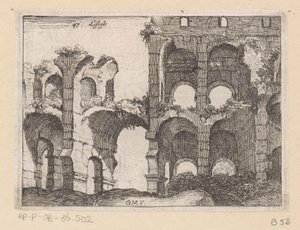 Überreste des Kolosseums in Rom von Giovanni Battista Mercati