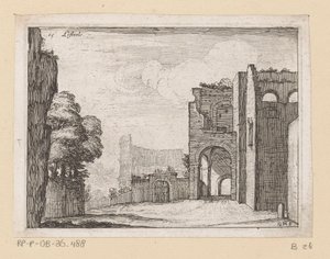 Ruinen beim Kolosseum in Rom (Gesichter auf Rom) von Giovanni Battista Mercati