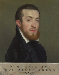 Büste eines jungen Mannes mit Inschrift