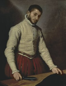 Porträt eines Mannes (Der Schneider) um 1570