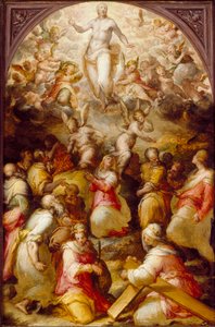 Christus in Herrlichkeit mit den Heiligen Agnes und Helena, beauftragt 1571