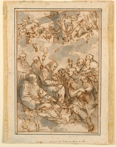 Erhöhung des Kreuzes und Heilige (Entwurf für ein Gemälde für die Kathedrale von Pisa)