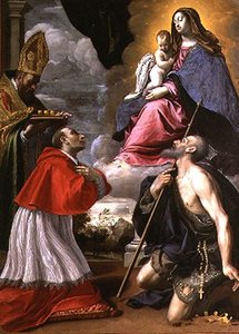 Madonna mit Kind und Heiligen von Giovanni Battista Pesari