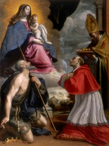 Madonna mit Kind und Heiligen von Giovanni Battista Pesari