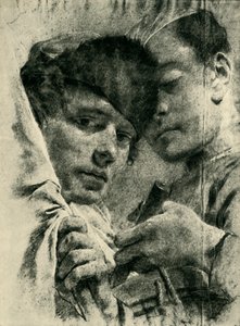 Trommler und Fahnenträger, frühes-mittleres 18. Jahrhundert, 1943