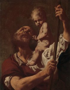 Der heilige Christophorus trägt das Jesuskind, 1730er Jahre von Giovanni Battista Piazzetta