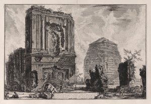 Ansicht des Grabmals von Pisone Liciniano von Giovanni Battista Piranesi