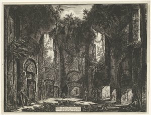 Akademie in der Villa Adriana in Tivoli. Vedute di Roma (Serie) von Giovanni Battista Piranesi